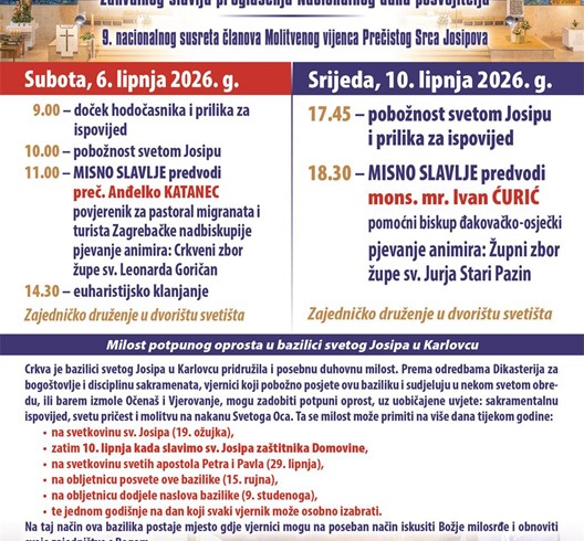 Proslava 339. obljetnice izbora svetoga Josipa za zaštitnika Hrvatske